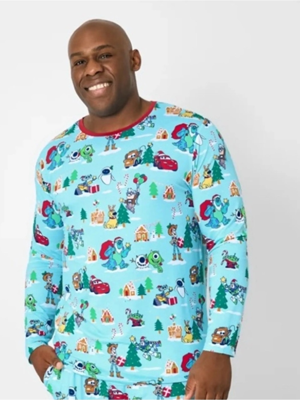 Little Sleepies Disney Pixar Christmas Village Pajama Top Men’s Size XXL